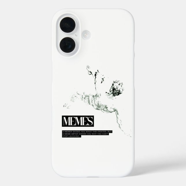 Funda iPhone 16 Estatua de Memer Thinking Falling (Reverso )