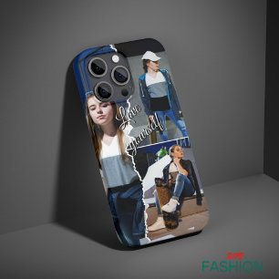 Funda iPhone 16 Estética Vintage Simple Collage Foto