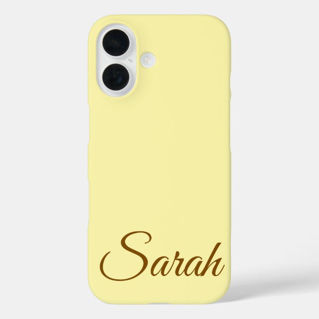 Funda iPhone 16 Estilo Moderno Clásico de Estilo Nombre Personaliz (Reverso )