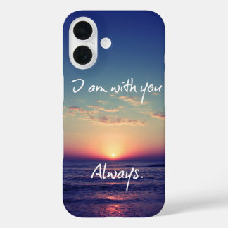 Funda iPhone 16 Estoy contigo Siempre Verso de la Biblia