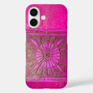 Funda iPhone 16 ESTRELLA DE LA MAÑANA, rosa, negro, fucsia, monogr