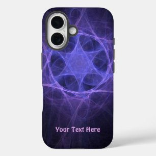 Funda iPhone 16 Estrella Fractal Púrpura De David