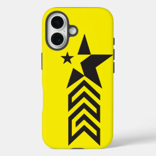 Funda iPhone 16 Estrella Geométrica Negra y Audaz