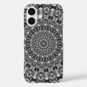 Funda iPhone 16 Estrella gris caleidoscopio
