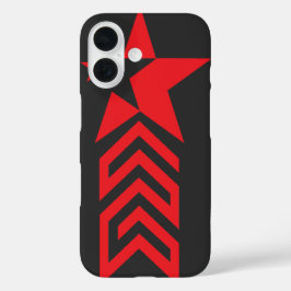 Funda iPhone 16 Estrella Roja con Flechas de Chevron
