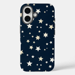 Funda iPhone 16 Estrellas blancas patrióticas sobre azul marino