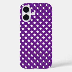 Funda iPhone 16 Estrellas Blancas Sobre El Púrpura