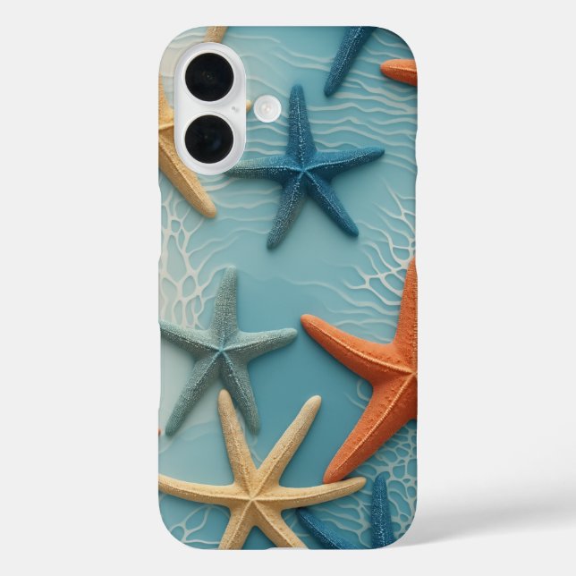 Funda iPhone 16 Estrellas marinas (Reverso )