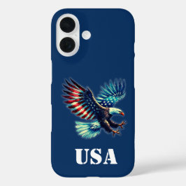 Funda iPhone 16 Estuche American Eagle Patriotic Flag para iPhone 