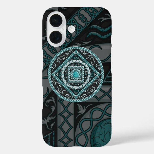 Funda iPhone 16 Estuche Aquarius Mandala Funda-Mate Phone (Reverso )
