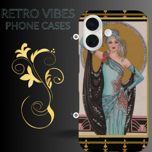 Funda iPhone 16 Estuche Art Deco Fashion Lady iPhone / iPad