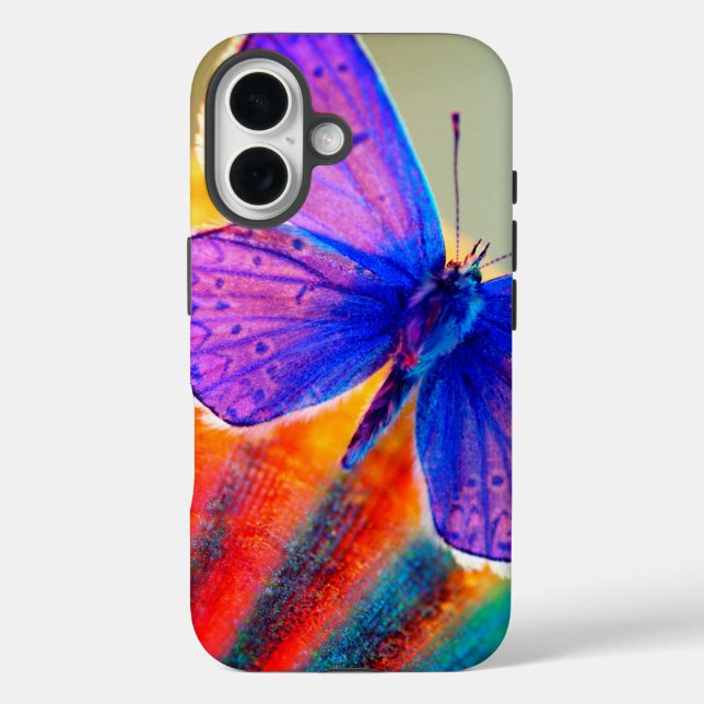 Funda iPhone 16 Estuche Artsy Butterfly para teléfono (Reverso )