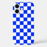 Estuche Blue White Checkered Check para iPhone