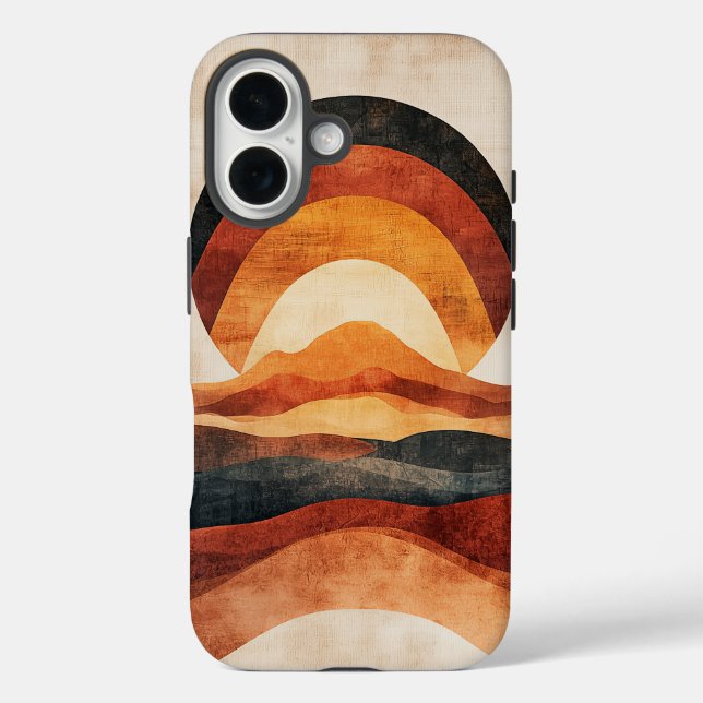 Funda iPhone 16 Estuche Boho Desert Sunrise Phone (Reverso )