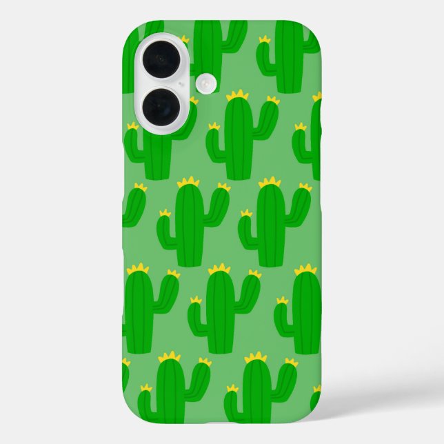 Funda iPhone 16 estuche cactus patrón iPhone / iPad (Reverso )