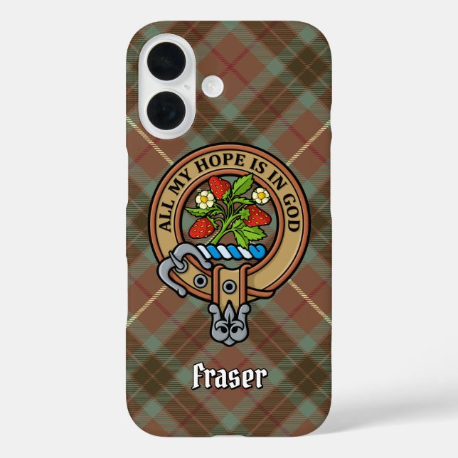 Funda iPhone 16 Estuche Clan Fraser Escudo Funda-Mate para iPhone (Reverso )