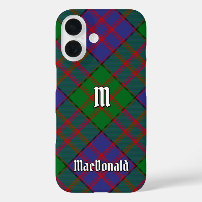 Funda iPhone 16 Estuche Clan MacDonald Tartan Funda-Mate para iPho (Reverso )