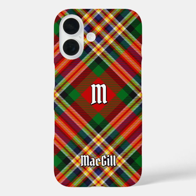 Funda iPhone 16 Estuche Clan MacGill Tartan Funda-Mate para iPhone (Reverso )