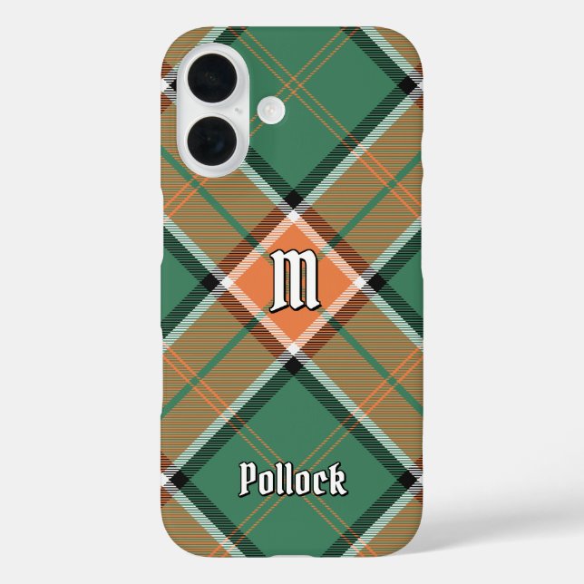 Funda iPhone 16 Estuche Clan Pollock Tartan Funda-Mate para iPhone (Reverso )