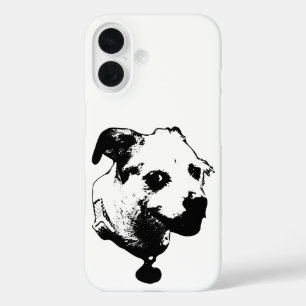 Funda iPhone 16 Estuche Close-Up Terrier Mix Art iPhone