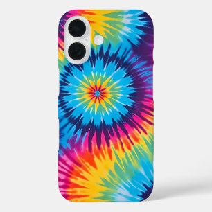 Funda iPhone 16 Estuche colorido para iPhone de tie Dye Art