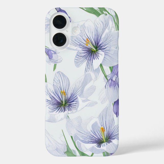 Funda iPhone 16 Estuche Crocus Flowers Phone (Reverso )