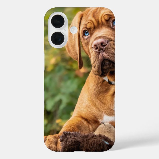 Funda iPhone 16 Estuche Cute Dog Phone (Reverso )