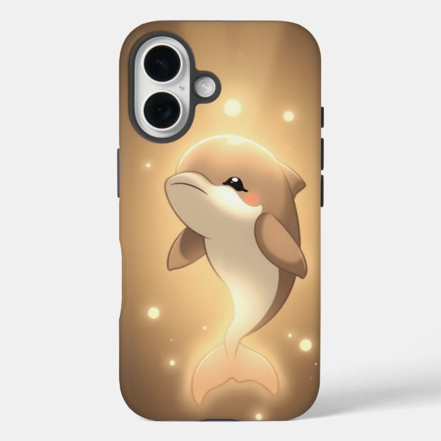 Funda iPhone 16 Estuche Cute Dolphin Tough para iPhone - Teléfono  (Reverso )