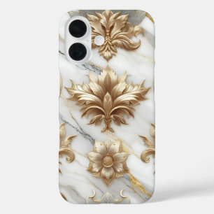 Funda iPhone 16 Estuche de teléfono barroco Gold de lujo