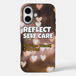 Funda iPhone 16 Estuche de teléfono con tema de autocuidado