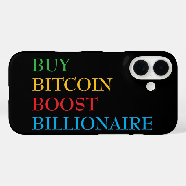 Funda iPhone 16 Estuche de teléfono criptográfico de Bitcoin (Reverso (Horizontal))