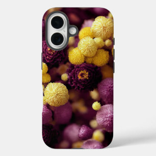 Funda iPhone 16 Estuche de teléfono Cute Purple & Yellow Flowers