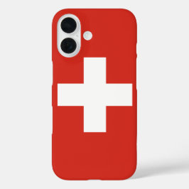 Funda iPhone 16 Estuche de teléfono de bandera de Suiza
