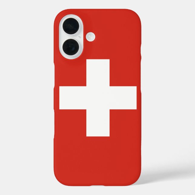 Funda iPhone 16 Estuche de teléfono de bandera de Suiza (Reverso )