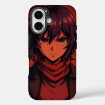 Estuche de teléfono de Chica de Anime fuerte