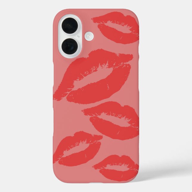 Funda iPhone 16 Estuche de teléfono de diseño de labios (Reverso )