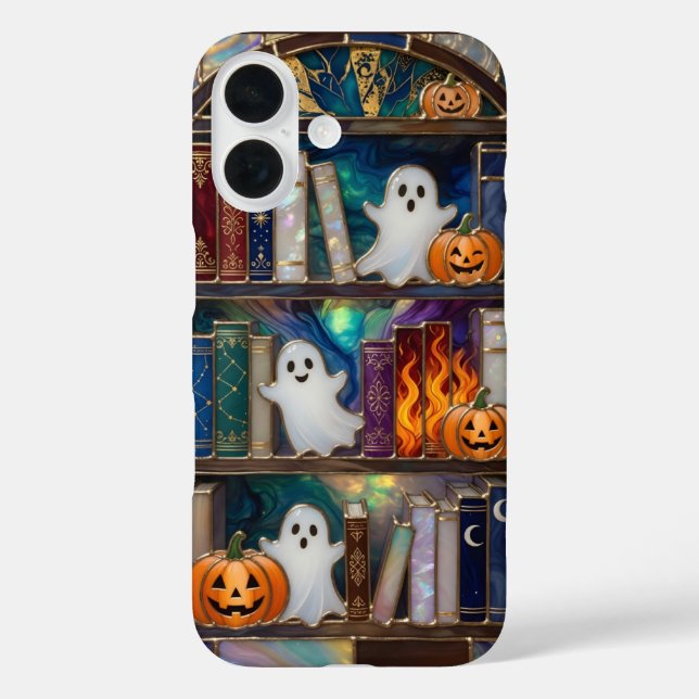 Funda iPhone 16 Estuche de teléfono de estante de libros de Hallow (Reverso )