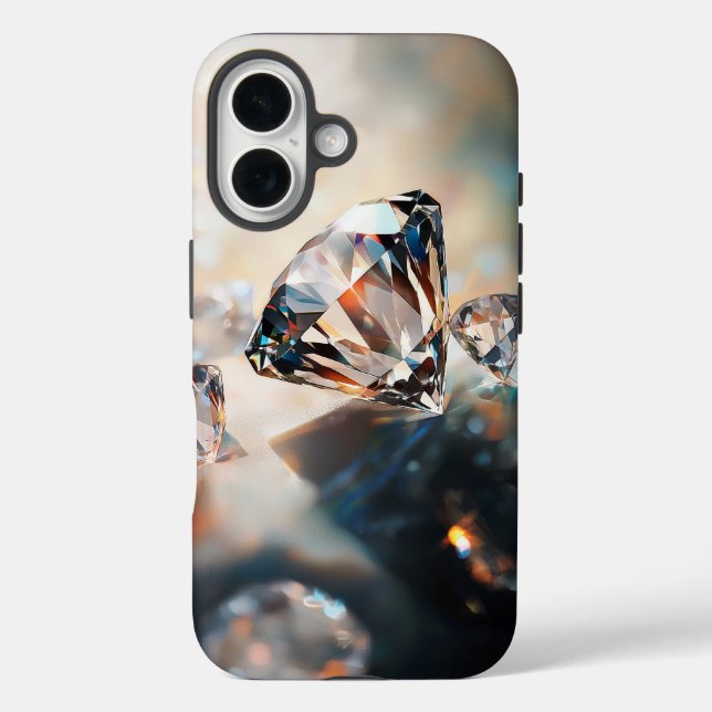 Funda iPhone 16 Estuche de teléfono de Lujo Diamante Stones (Reverso )