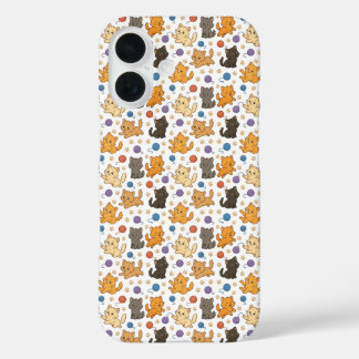 Funda iPhone 16 Estuche de teléfono de patrón de gato
