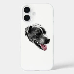 Funda iPhone 16 Estuche de teléfono de Pitbull Mix Red Tongue aleg