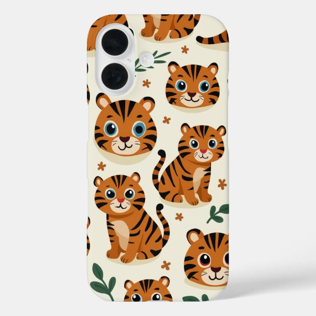 Funda iPhone 16 estuche de teléfono de tigre (Reverso )