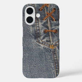Funda iPhone 16 Estuche de teléfono Denim con espacio alto