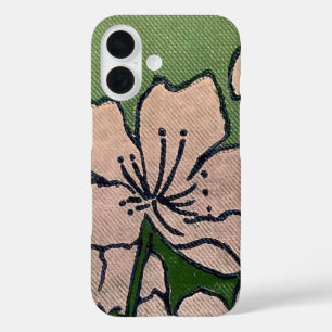 Funda iPhone 16 Estuche de teléfono en cascada de color rosa