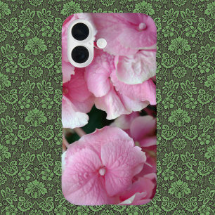 Funda iPhone 16 Estuche de teléfono Hydrangea muy rosa