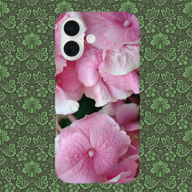 Funda iPhone 16 Estuche de teléfono Hydrangea muy rosa (Subido por el creador)