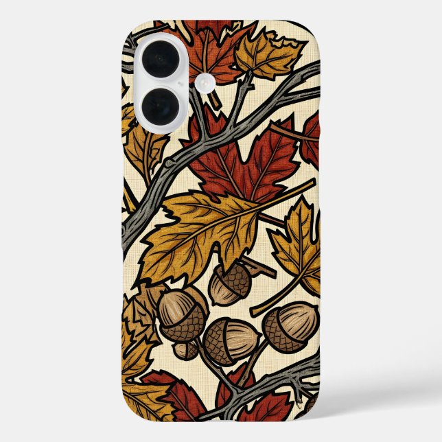 Funda iPhone 16 Estuche de teléfono inspirado en otoño (Reverso )