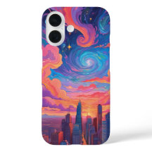Estuche de teléfono paisajístico de cielo pintores