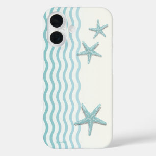Funda iPhone 16 Estuche de teléfono Starfish para abstracto verde