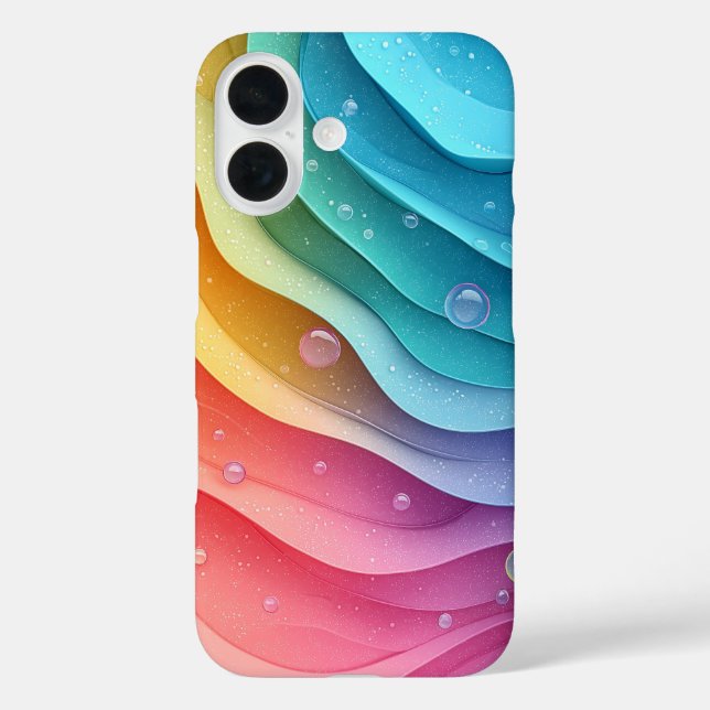 Funda iPhone 16 Estuche de teléfono Swirl Spectrum (Reverso )