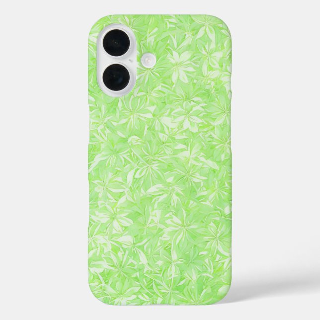 Funda iPhone 16 Estuche de teléfono verde de hoja fresca (Reverso )